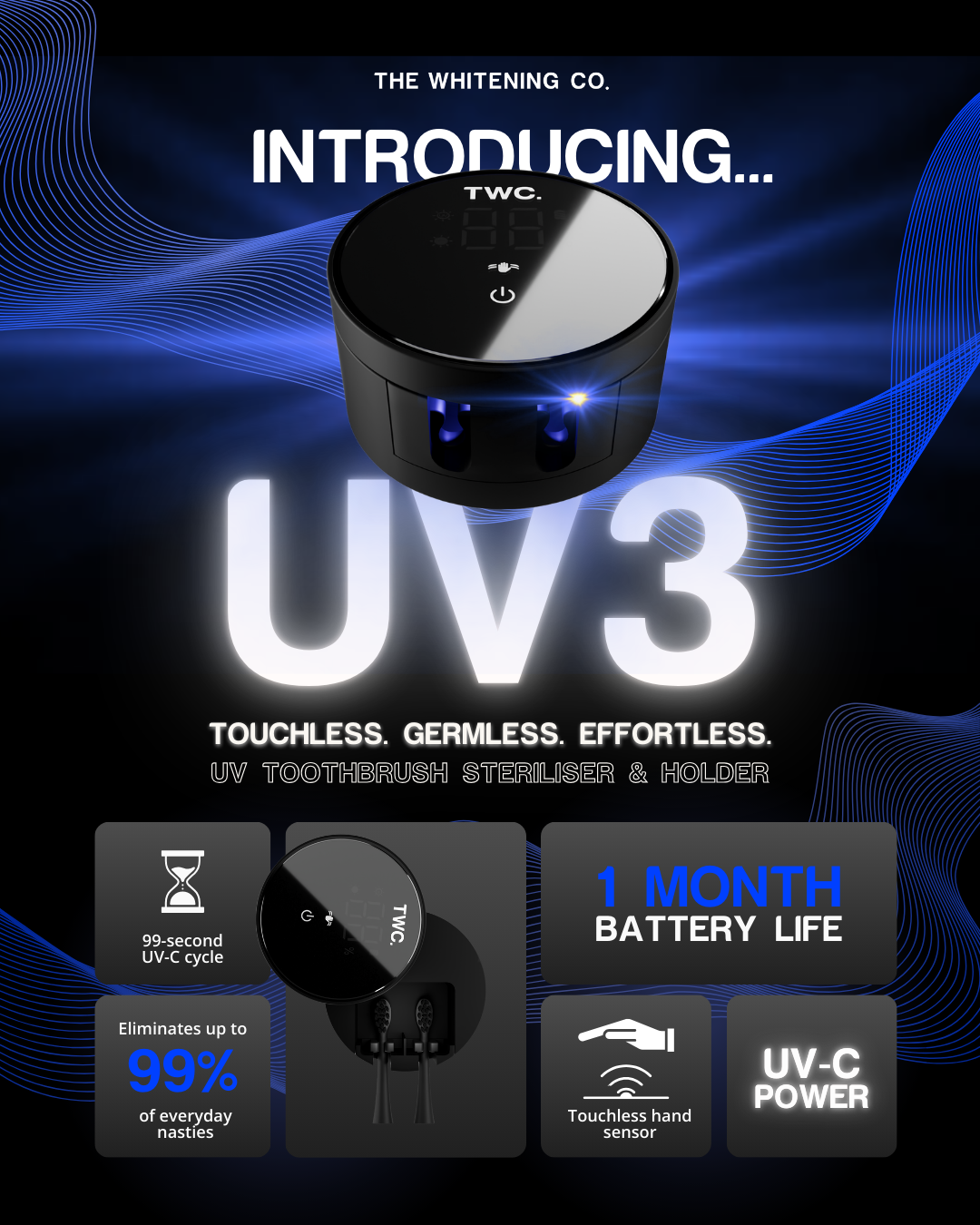 UV3 - Toothbrush UV Steriliser