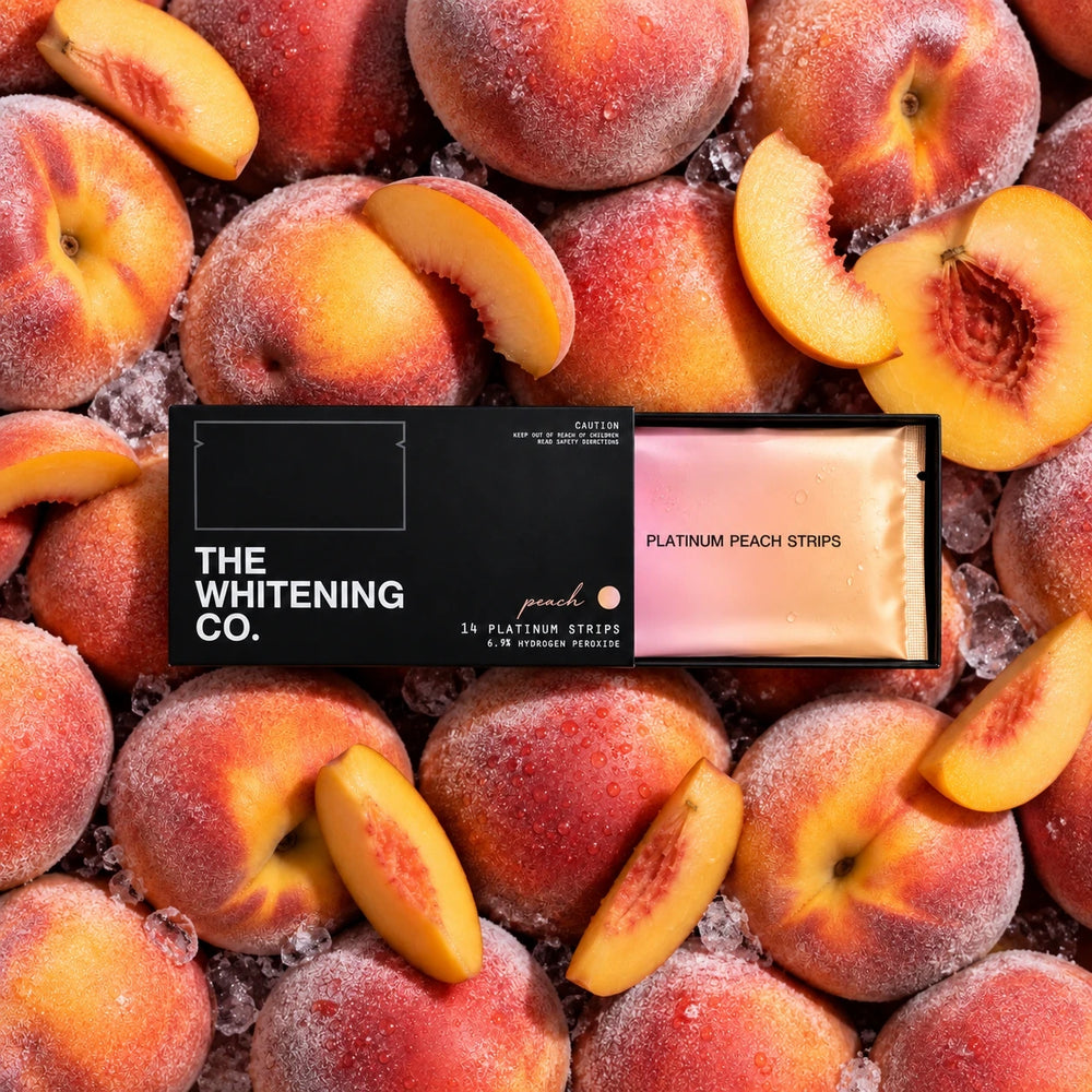 Platinum Strips Peach on frosted peaches
